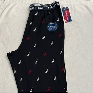 Nautica Men's-Navy Sailboat Design Pajama Bottoms